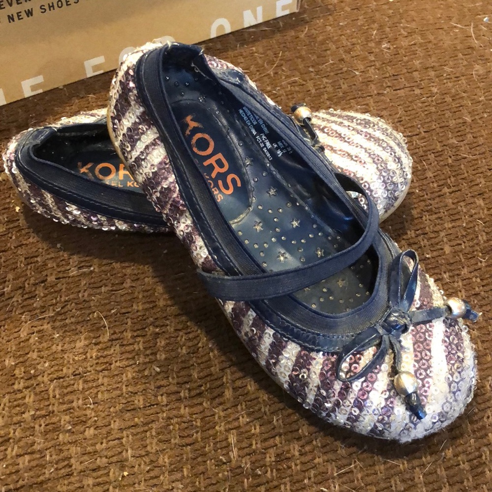 Michael Kors Lil Cora 2 Zebra Ballet Flats Sz 11 - Picture 1 of 5